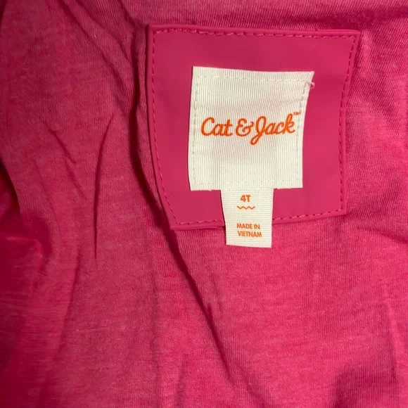 Cat & Jack Hot Pink Raincoat 4t - Picture 3 of 4